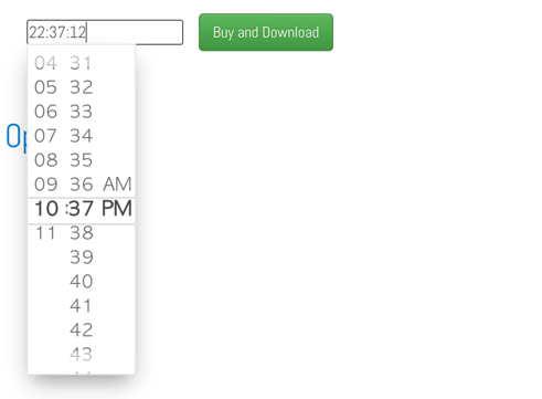 Time Picker JQuery plugin